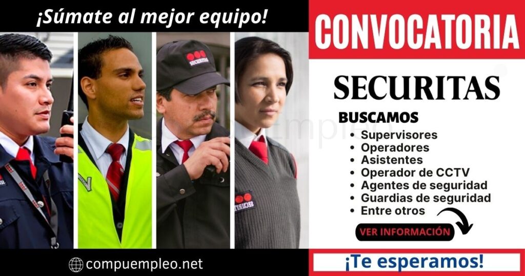 SECURITAS: líder en el sector seguridad busca personal para distintas partes del país