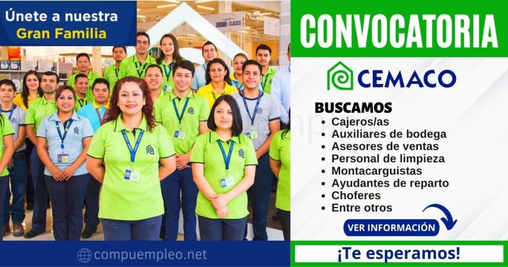 GRUPO CEMACO - Nueva convocatoria en prestigiosa empresa GRUPO CEMACO - Nueva convocatoria en prestigiosa empresa