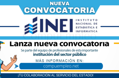 INEI: Gran convocatoria de trabajo